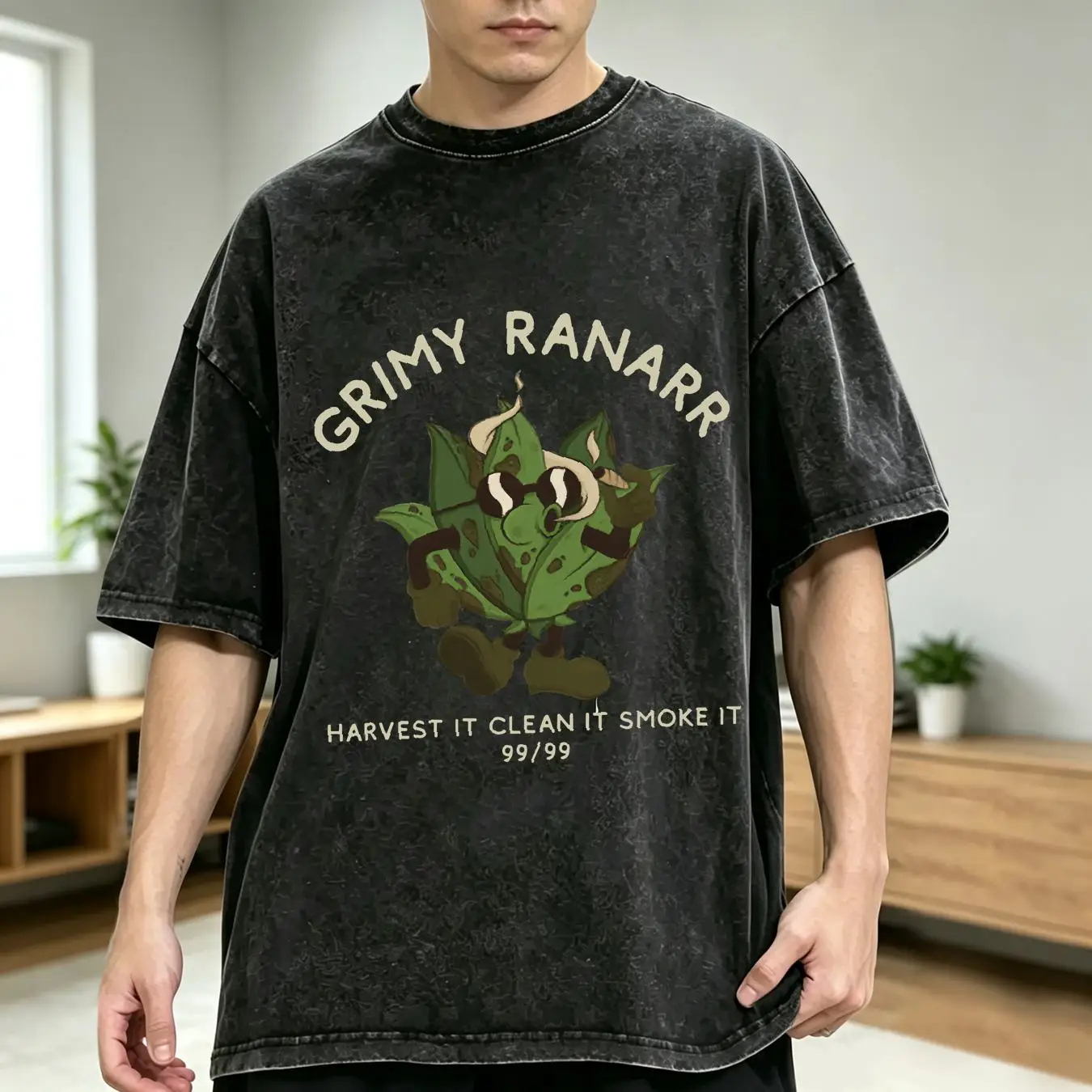 Retro Gaming T Shirt - Футболка с эффектом потертости Grimy Ranarr