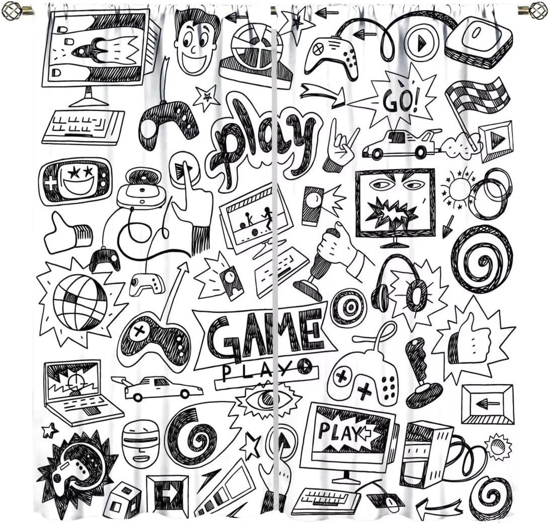 Retro Gaming Youtube - Игровые шторы для геймерской комнаты, ретро-аркадные
