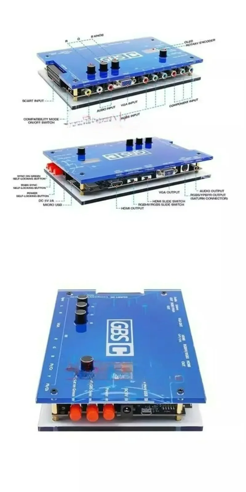 Подходит для контроллера GBS C – обзор и цена Scart To Hdmi