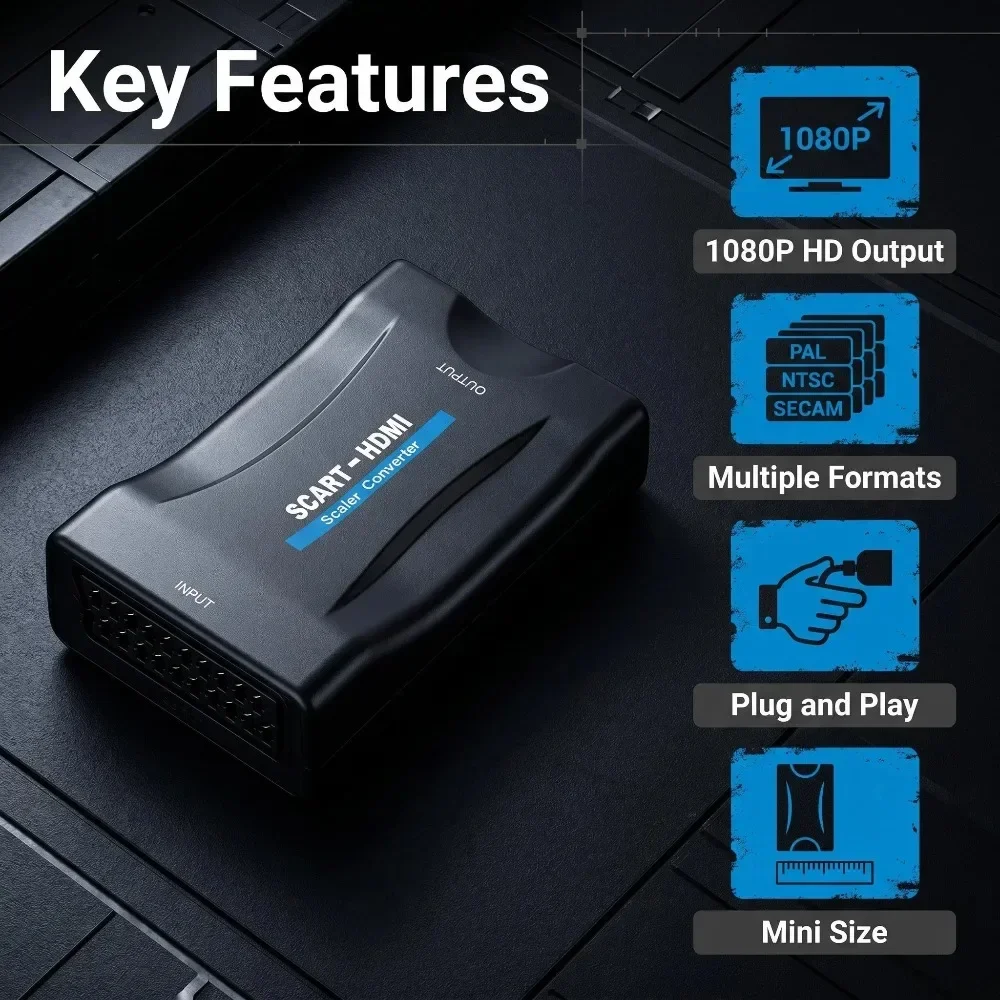 Адаптер-конвертер SCART в HDMI – обзор и цена Scart To Hdmi