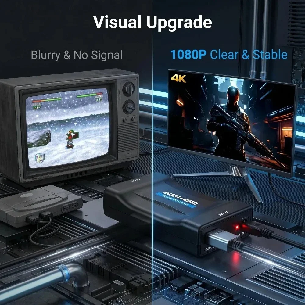 Адаптер-конвертер SCART в HDMI – обзор и цена Scart To Hdmi